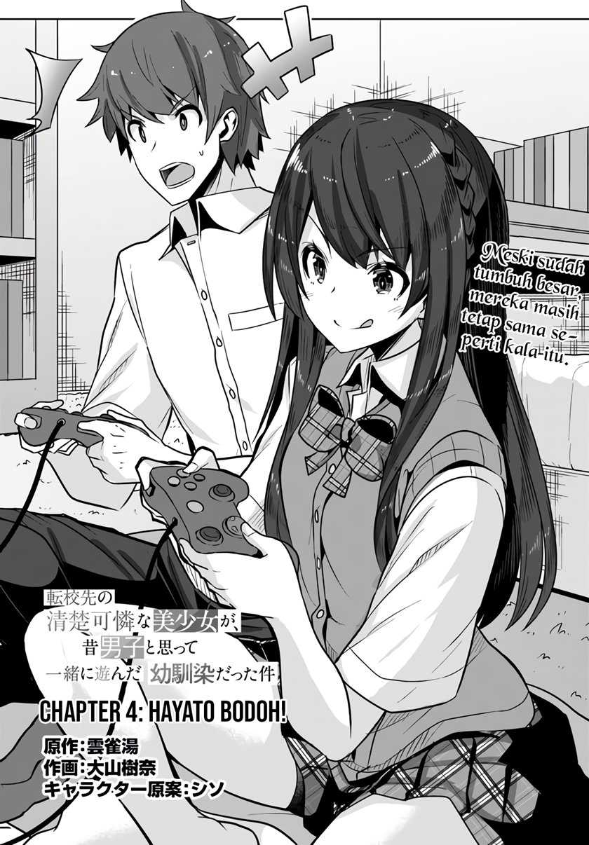 Baca Manga Tenkou-saki no Seiso Karen na Bishoujo ga, Mukashi Danshi to Omotte Issho ni Asonda Osananajimi datta Ken Chapter 4 Gambar 2