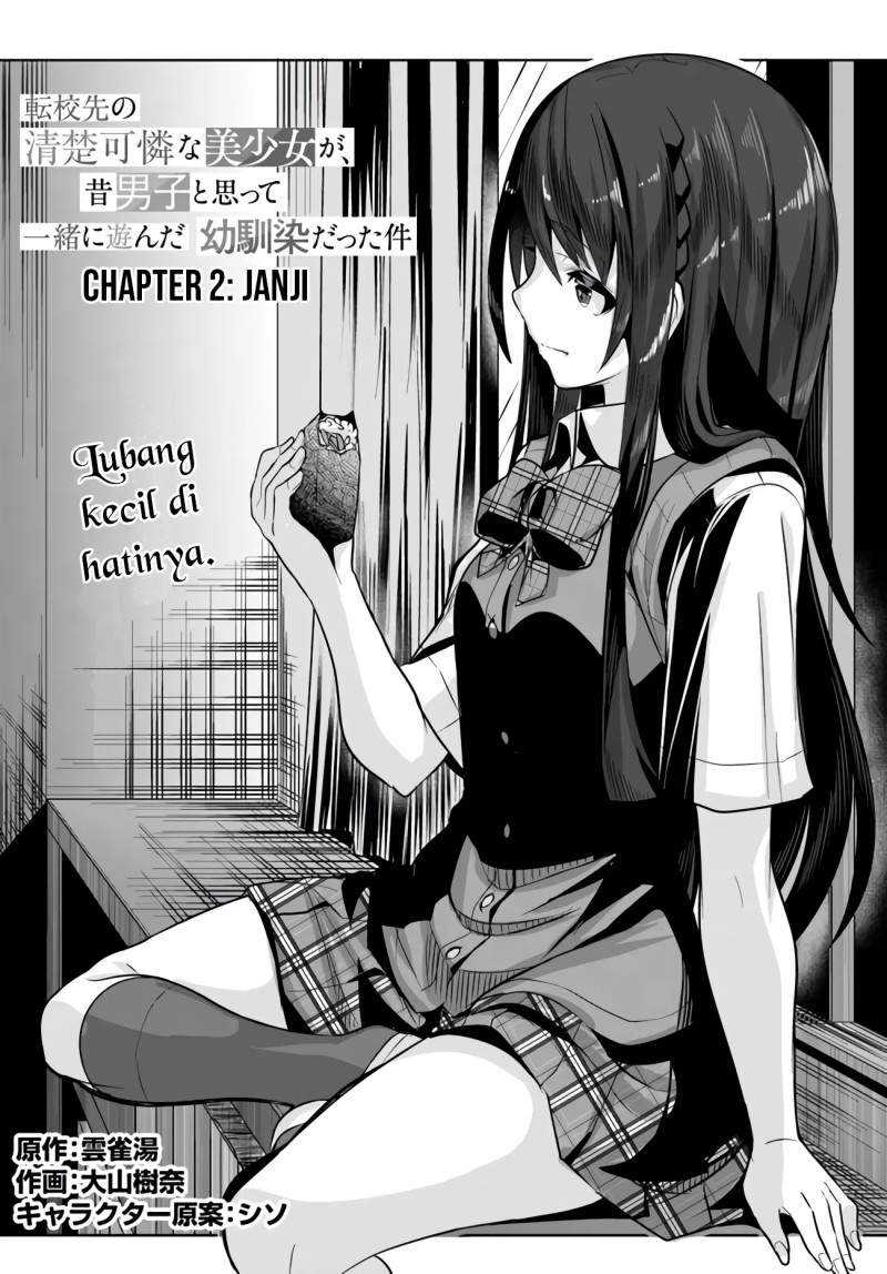 Baca Manga Tenkou-saki no Seiso Karen na Bishoujo ga, Mukashi Danshi to Omotte Issho ni Asonda Osananajimi datta Ken Chapter 2 Gambar 2
