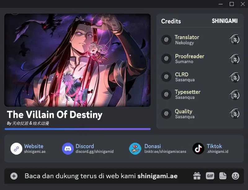 Baca Komik The Villain Of Destiny Chapter 132 Gambar 1