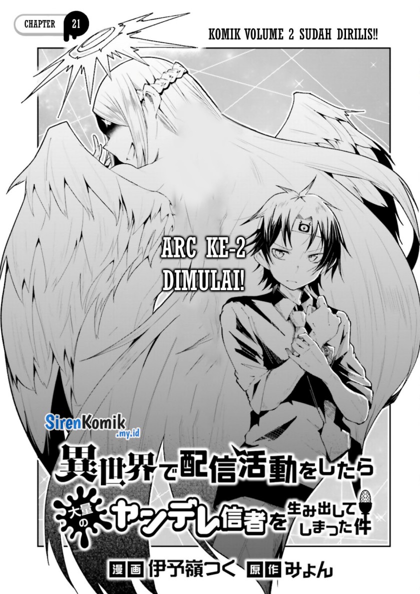 Isekai de Haishin Katsudou wo Shitara Tairyou no Yandere Shinja wo Umidashite Shimatta Ken Chapter 21 Gambar 3