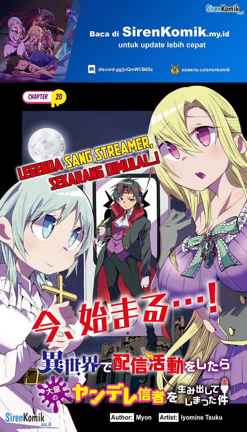 Baca Manga Isekai de Haishin Katsudou wo Shitara Tairyou no Yandere Shinja wo Umidashite Shimatta Ken Chapter 20 Gambar 2