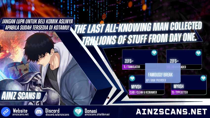 Baca Komik The Last All-Knowing Man Collected Trillions of Stuff from Day One Chapter 1 Gambar 1