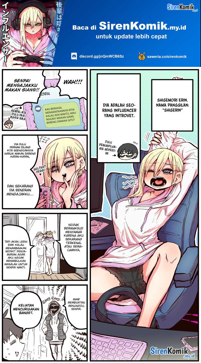 Baca Manga Kouhai wa Inkya Agari no Infuruensaa Chapter 2 bahasa Indonesia Gambar 2