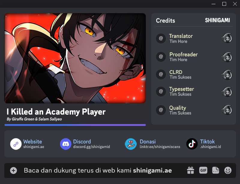 Baca Komik I Killed An Academy Player Chapter 1 Gambar 1