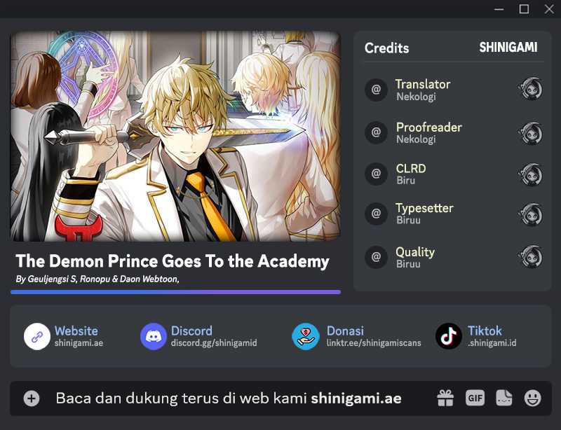 Baca Komik The Demon Prince Goes to the Academy Chapter 58 Gambar 1