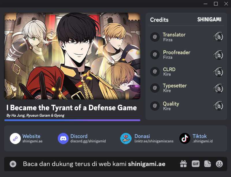 Baca Komik I Became the Tyrant of a Defense Game Chapter 83 Gambar 1