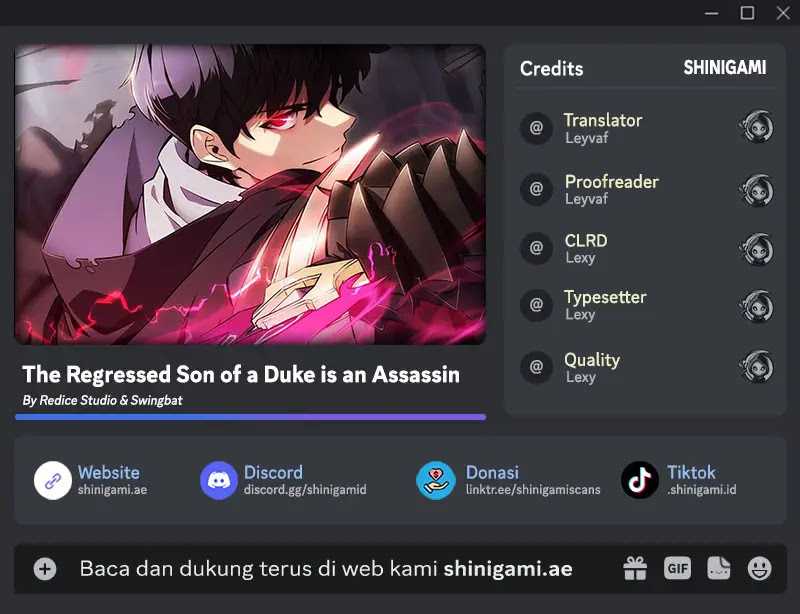 Baca Komik The Regressed Son Of A Duke Is An Assassin Chapter 3 Gambar 1