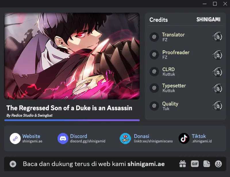 Baca Komik The Regressed Son Of A Duke Is An Assassin Chapter 2 Gambar 1