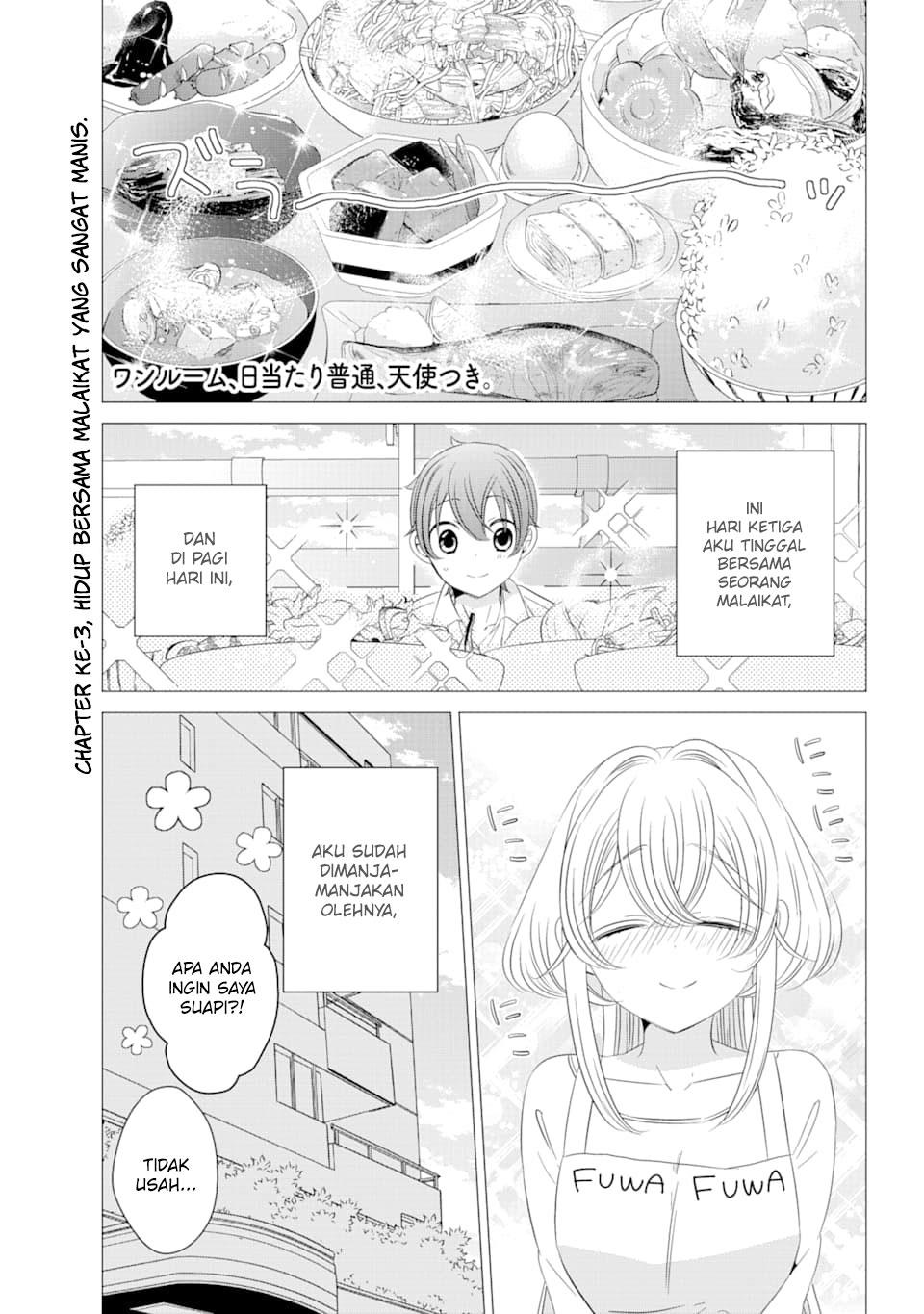 Baca Manga One Room, Hiatari Futsuu, Tenshitsuki Chapter 3 Gambar 2
