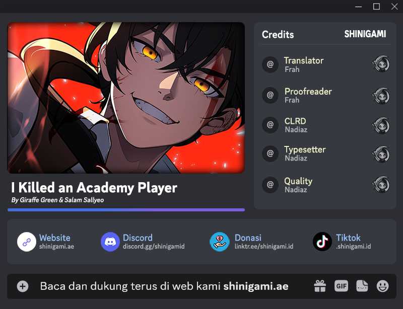 Baca Komik I Killed An Academy Player Chapter 32 Gambar 1