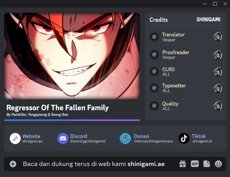 Baca Komik Regressor Of The Fallen Family Chapter 33 Gambar 1