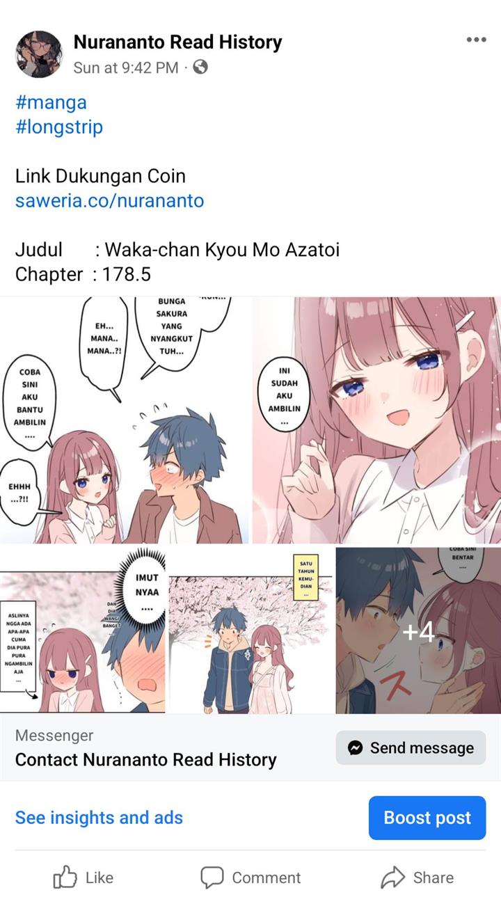Waka-chan Is Flirty Again Chapter 178 Gambar 34