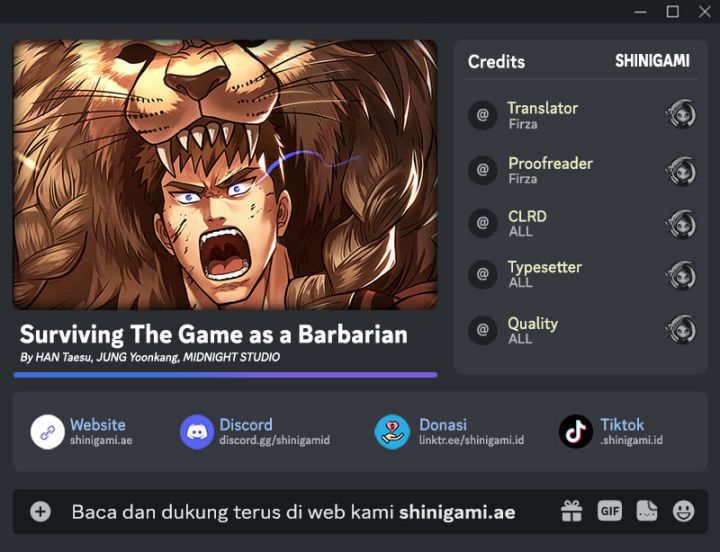 Baca Komik Survive as a Barbarian in the Game Chapter 58 Gambar 1