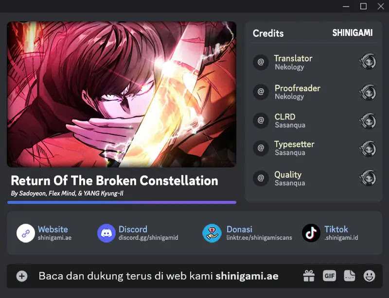 Baca Komik Return of the Broken Constellation Chapter 116 Gambar 1