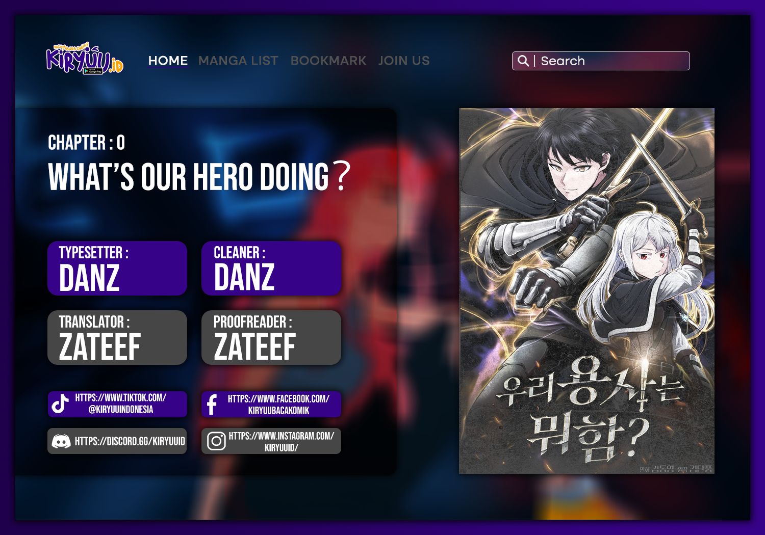 Baca Komik What’s Our Hero Doing? Chapter .1 Prolog Gambar 1