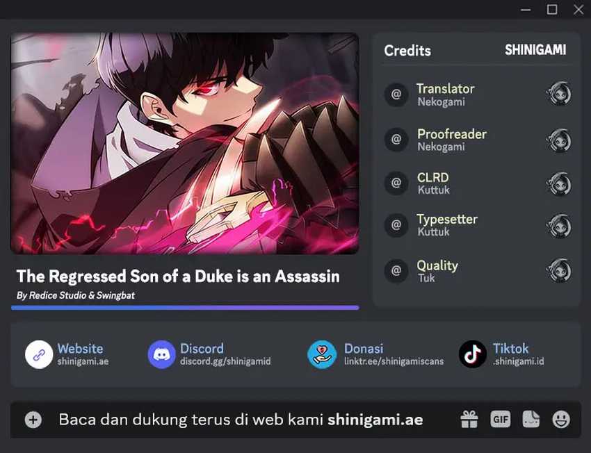 Baca Komik The Regressed Son Of A Duke Is An Assassin Chapter 32 Gambar 1