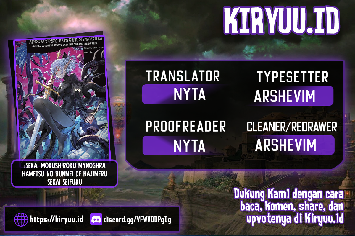 Baca Komik Isekai Mokushiroku Mynoghra: Hametsu no Bunmei de Hajimeru Sekai Seifuku Chapter 26 Gambar 1