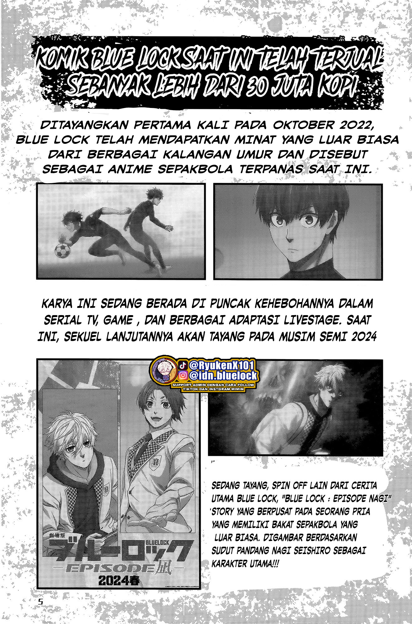 Blue Lock Chapter 268.5 Spesial Itoshi Rin Gambar 7