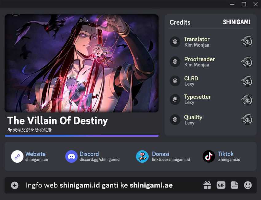 Baca Komik The Villain Of Destiny Chapter 177 Gambar 1