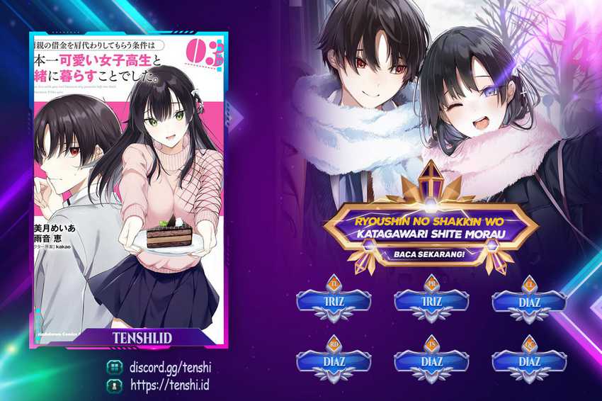 Baca Komik Ryoushin no Shakkin wo Katagawari Shite Morau Jouken wa Nihon’ichi Kawaii Joshikousei to Issho ni Kurasu Koto Deshita Chapter 25 Gambar 1