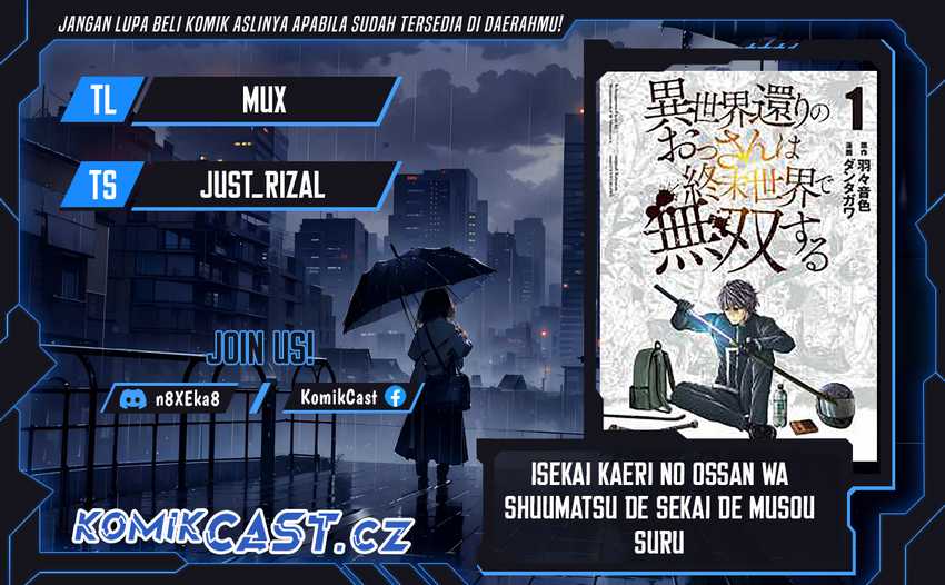 Baca Komik Isekai Kaeri no Ossan wa Shuumatsu de Sekai de Musou Suru Chapter 23 Gambar 1