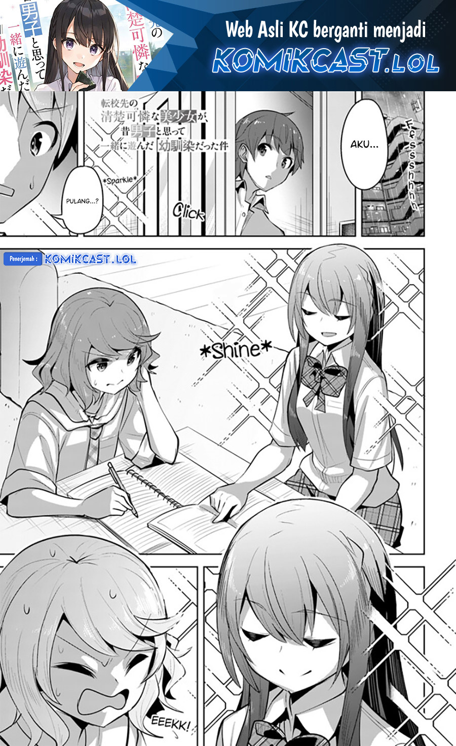 Baca Manga Tenkou-saki no Seiso Karen na Bishoujo ga, Mukashi Danshi to Omotte Issho ni Asonda Osananajimi datta Ken Chapter 19 Gambar 2