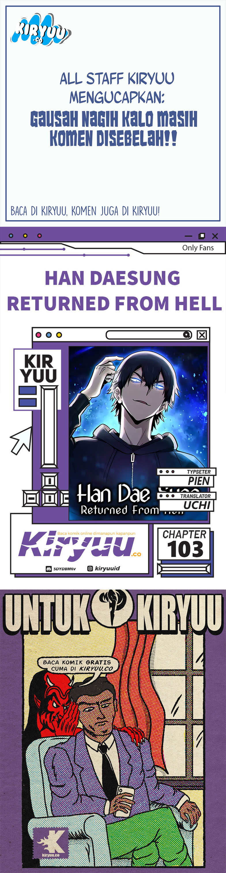 Baca Komik Han Dae Sung Returned From Hell Chapter 103 Gambar 1