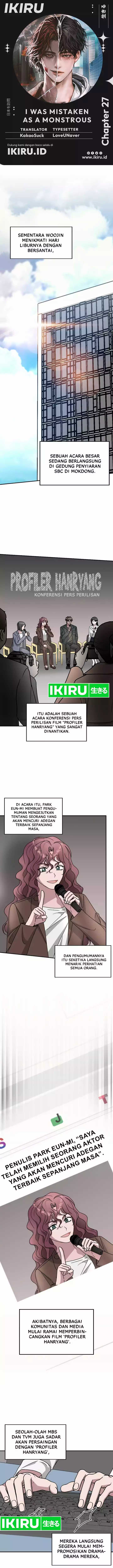 Baca Komik I Was Immediately Mistaken for a Monster Genius Actor Chapter 27 bahasa Indonesia Gambar 1