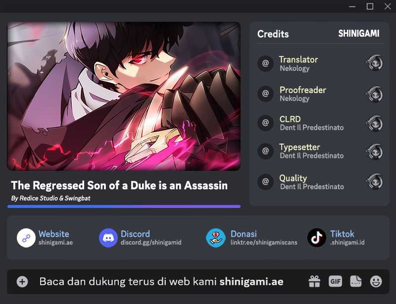 Baca Komik The Regressed Son Of A Duke Is An Assassin Chapter 49 bahasa Indonesia Gambar 1