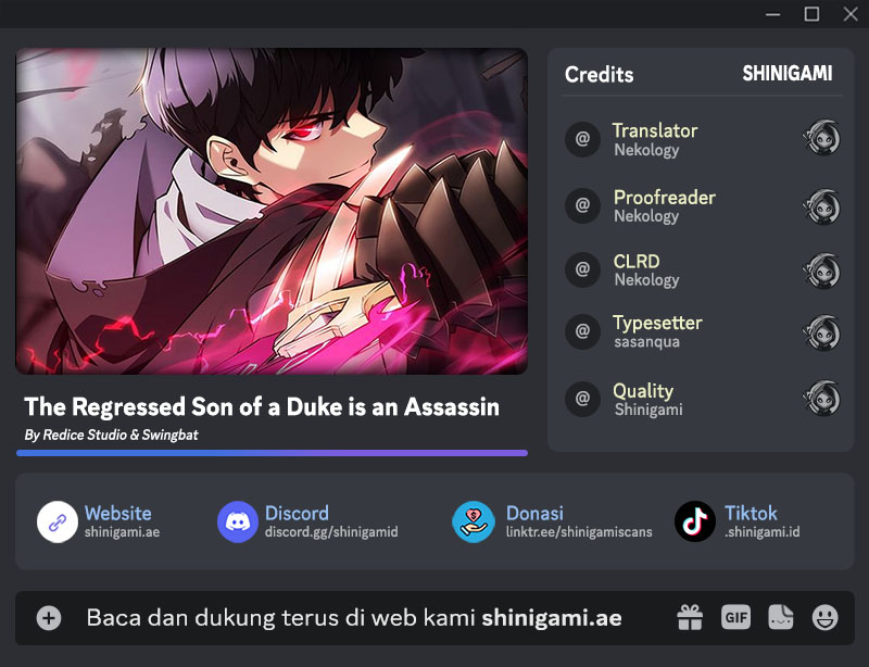 Baca Komik The Regressed Son Of A Duke Is An Assassin Chapter 50 bahasa Indonesia Gambar 1