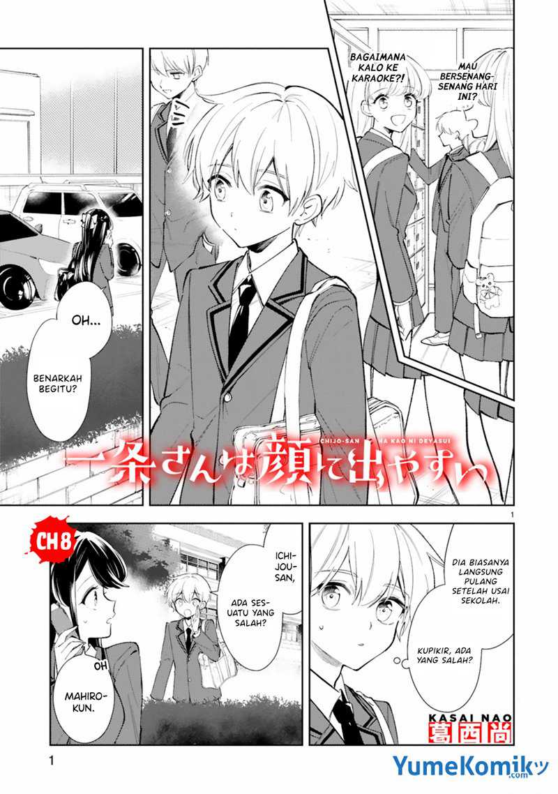 Baca Manga Ichijou-san wa Kao ni Deyasui Chapter 8 Gambar 2