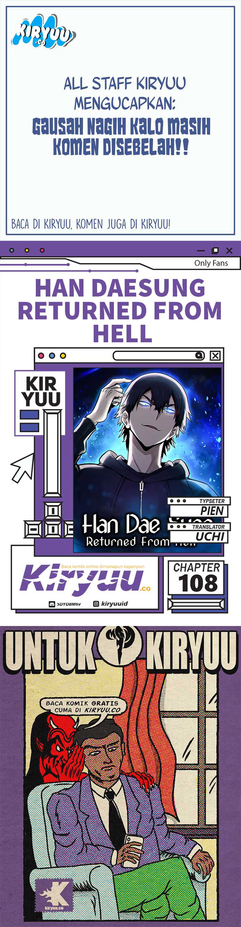 Baca Komik Han Dae Sung Returned From Hell Chapter 108 Gambar 1