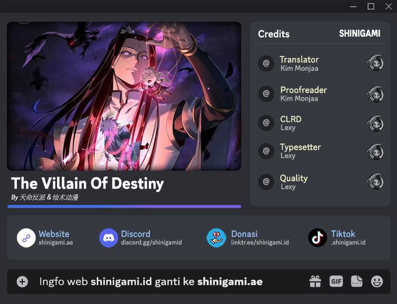 Baca Komik The Villain Of Destiny Chapter 211 Gambar 1