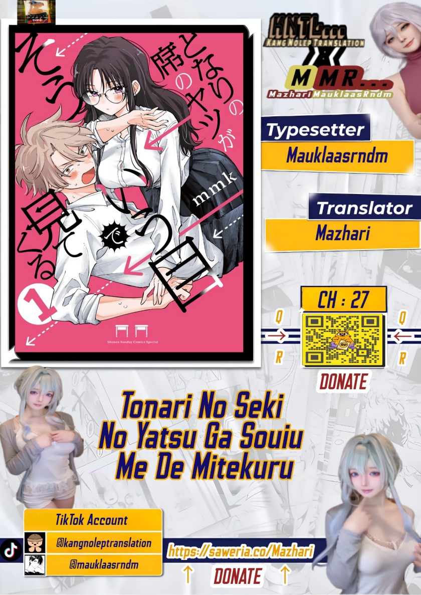 Baca Komik Tonari no Seki no Yatsu ga Souiu Me de Mitekuru Chapter 27 bahasa Indonesia Gambar 1