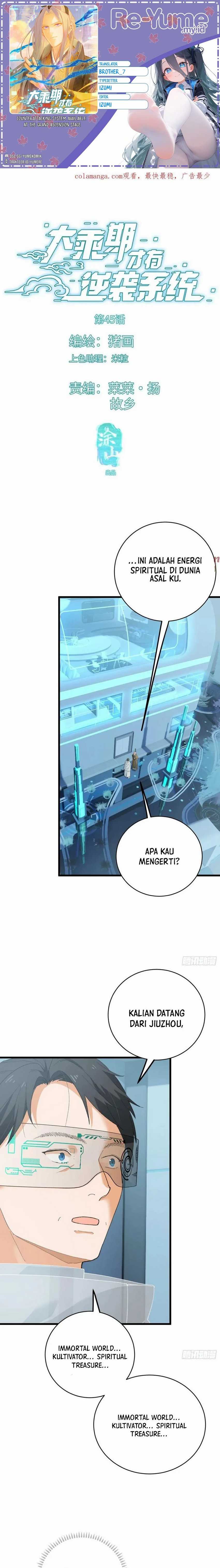 Baca Komik Counterattacking System Available At The Grand Ascension Stage Chapter 45 Gambar 1