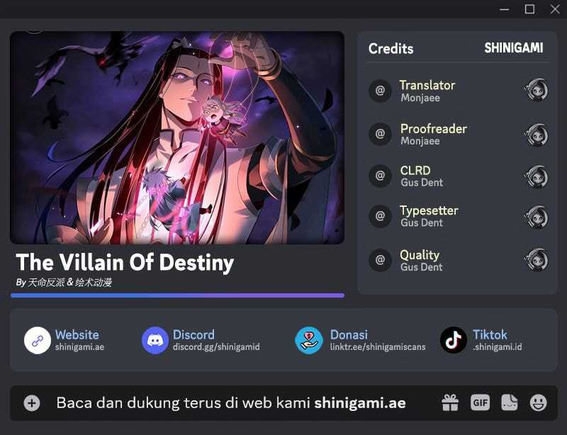 Baca Komik The Villain Of Destiny Chapter 231 Gambar 1
