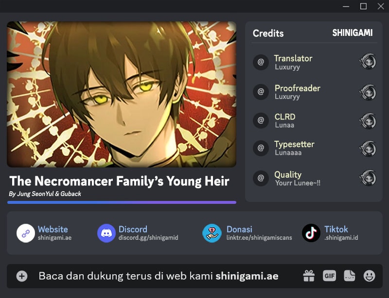 Baca Komik The Necromancer Family’s Young Heir Chapter 16 Gambar 1