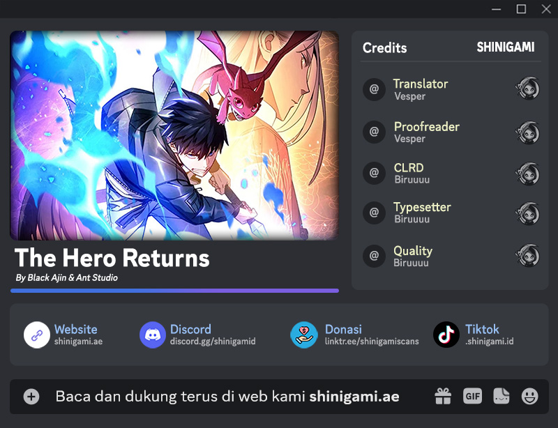 Baca Komik The Hero Returns Chapter 104 Gambar 1