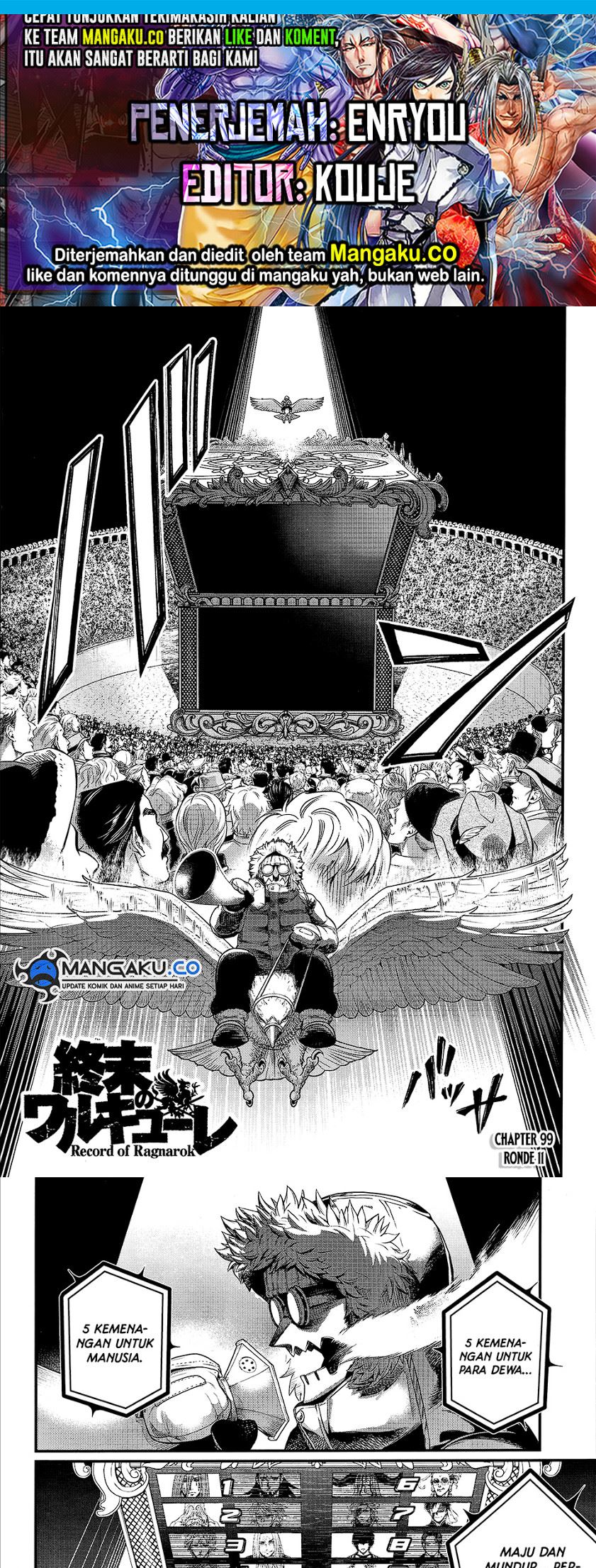 Baca Komik Shuumatsu no Valkyrie Chapter 99 Gambar 1