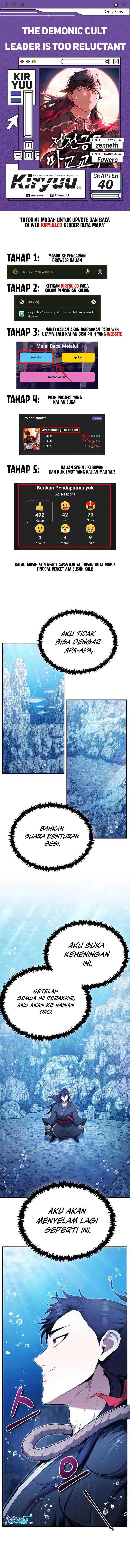 Baca Komik The Demonic Cult Leader Is Too Reluctant Chapter 40 Gambar 1