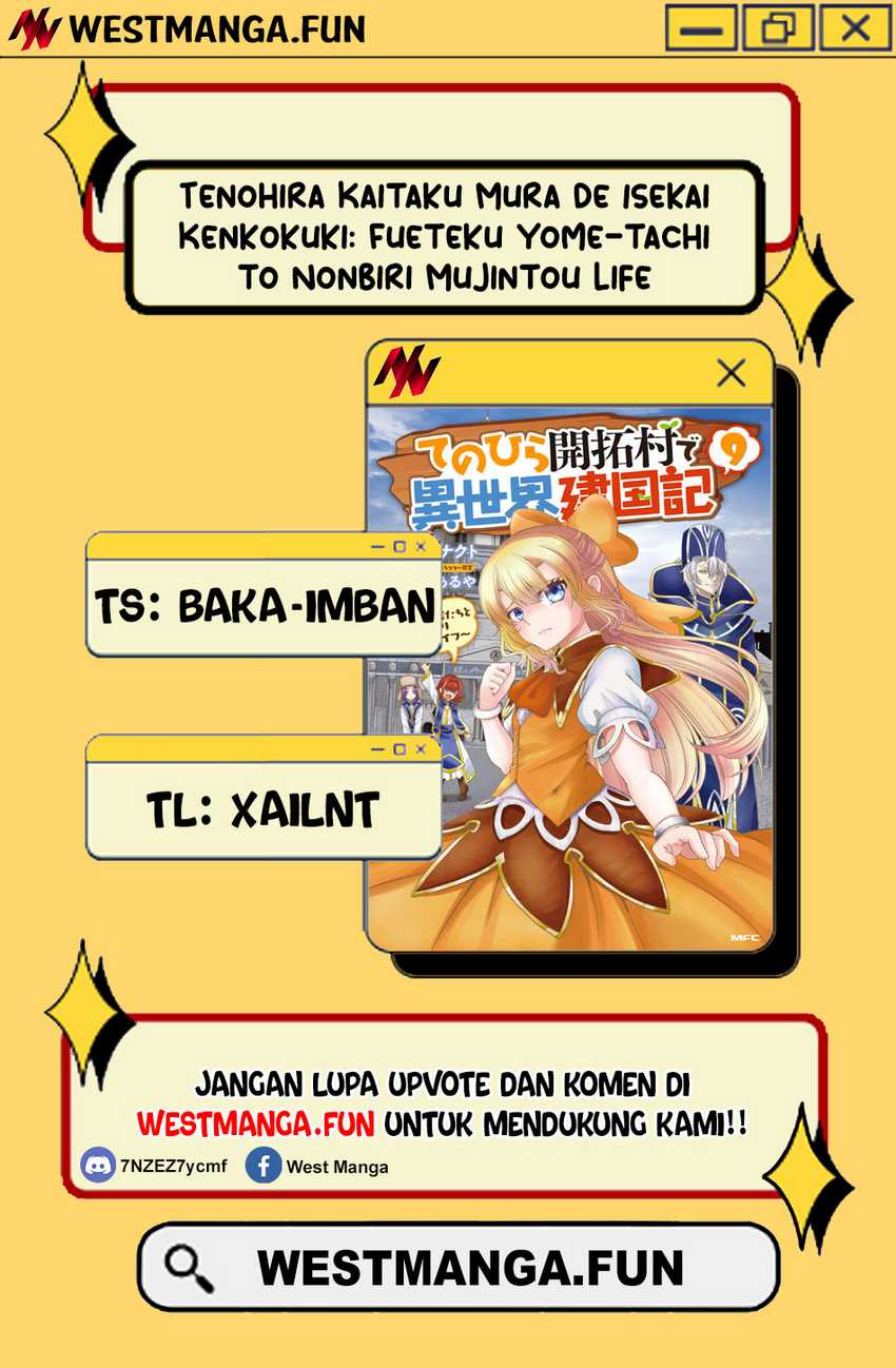 Tenohira Kaitaku Mura de Isekai Kenkokuki: Fueteku Yome-tachi to Nonbiri Mujintou Life (fix) Chapter 57 Gambar 4