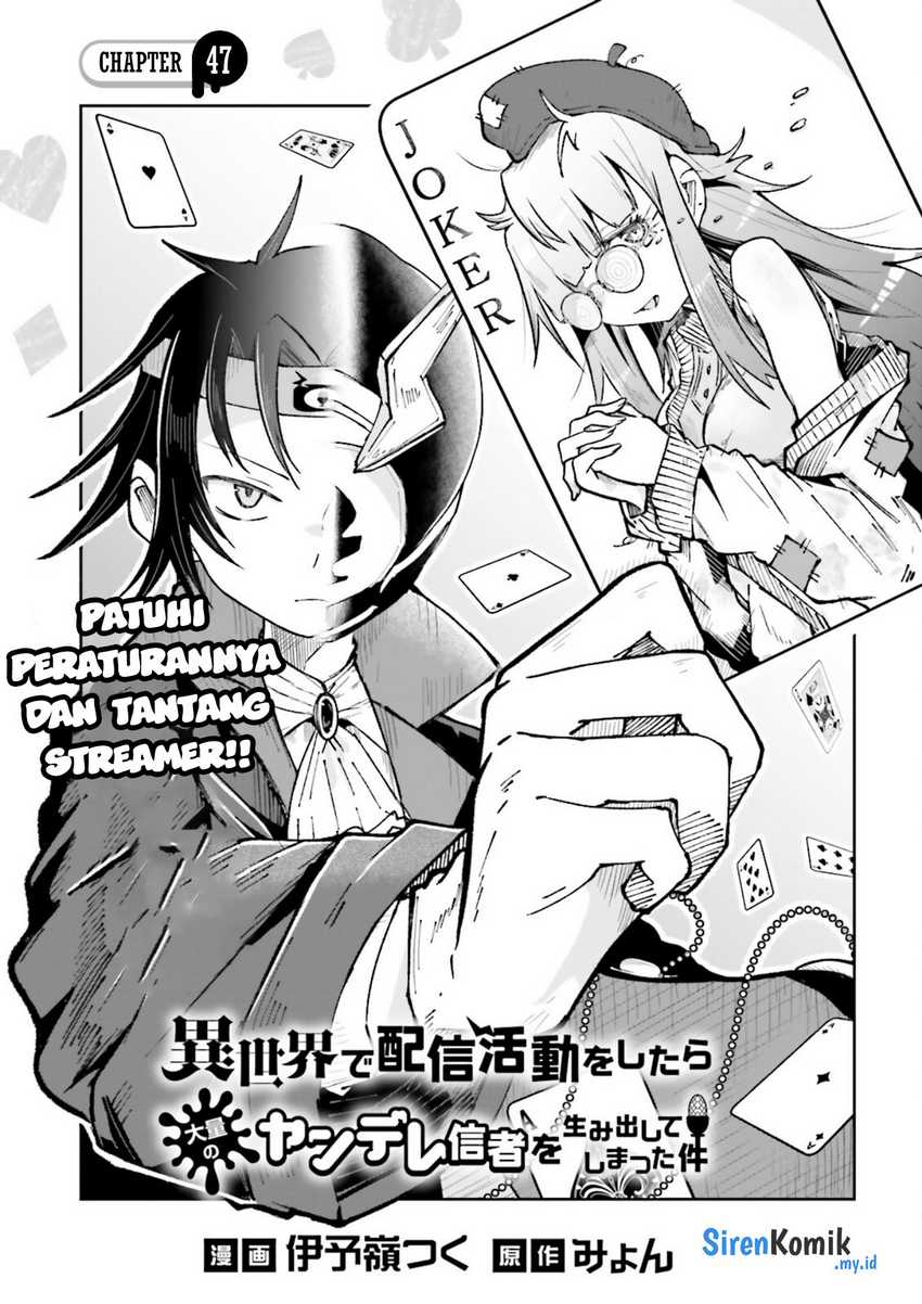 Baca Manga Isekai de Haishin Katsudou wo Shitara Tairyou no Yandere Shinja wo Umidashite Shimatta Ken Chapter 47 Gambar 2