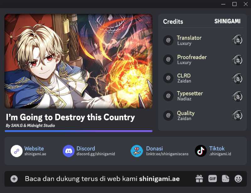 Baca Komik I’m Going To Destroy This Country Chapter 31 Gambar 1