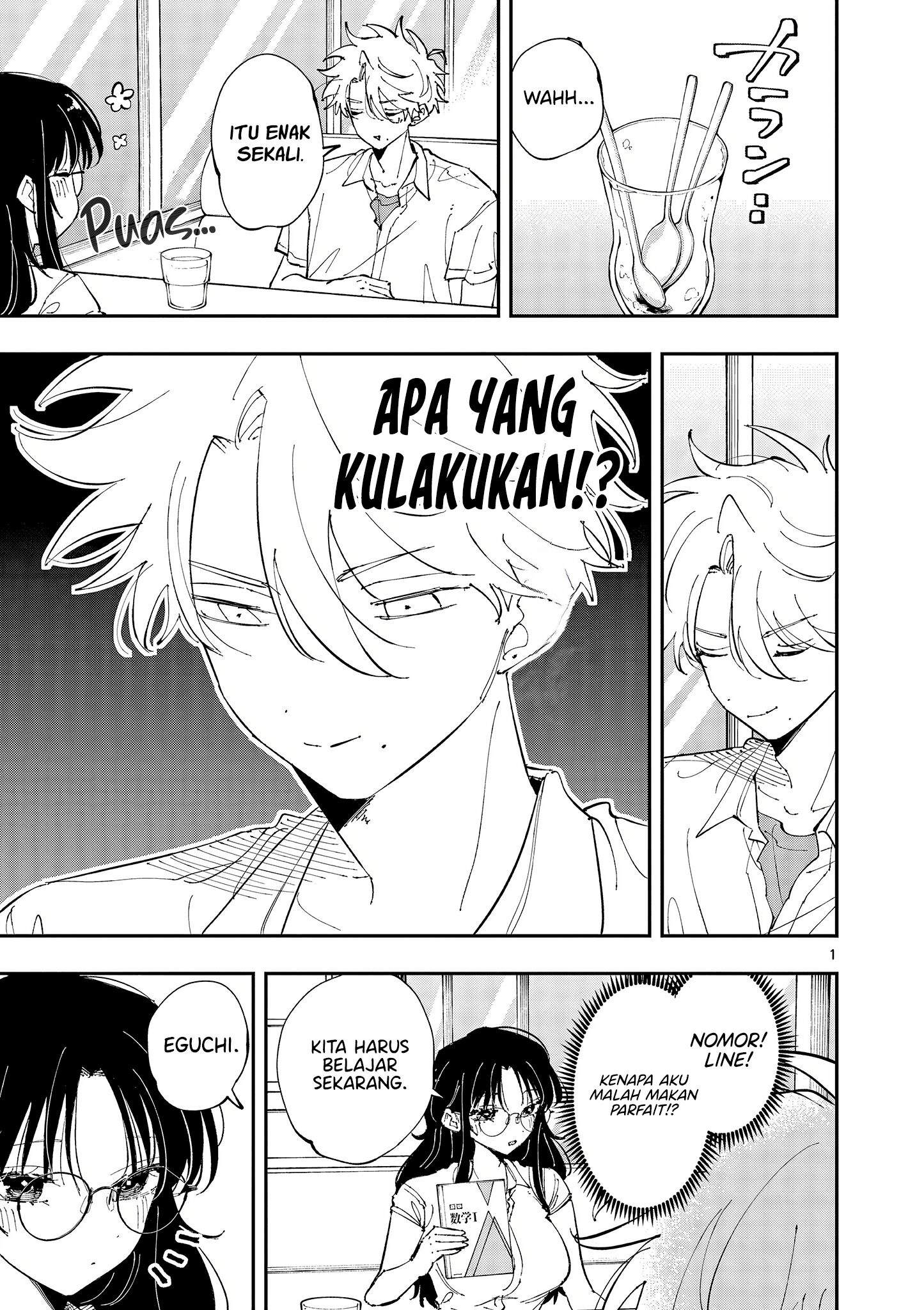 Baca Komik Tonari no Seki no Yatsu ga Souiu Me de Mitekuru Chapter 42 Gambar 1