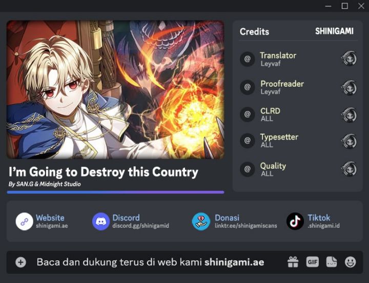 Baca Komik I’m Going To Destroy This Country Chapter 32 Gambar 1