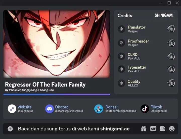 Baca Komik Regressor Of The Fallen Family Chapter 79 Gambar 1