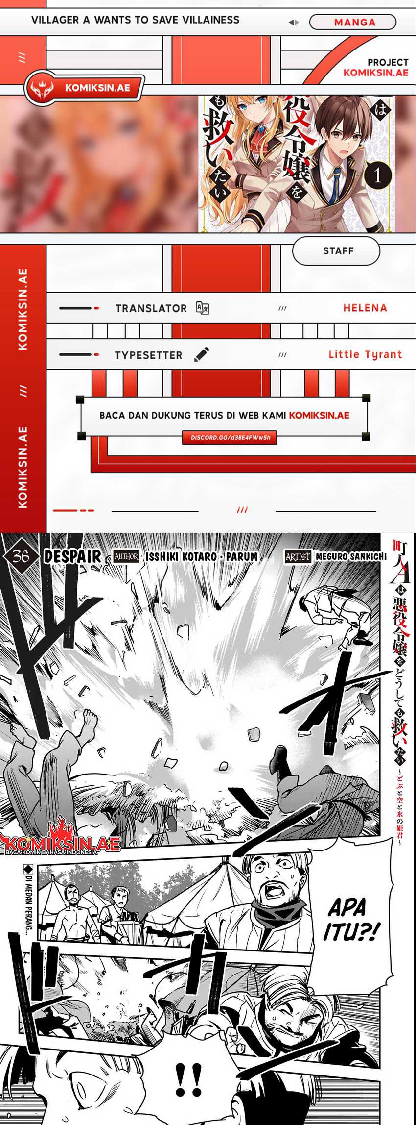 Baca Komik Villager A Wants to Save the Villainess no Matter What! Chapter 36.1 Gambar 1