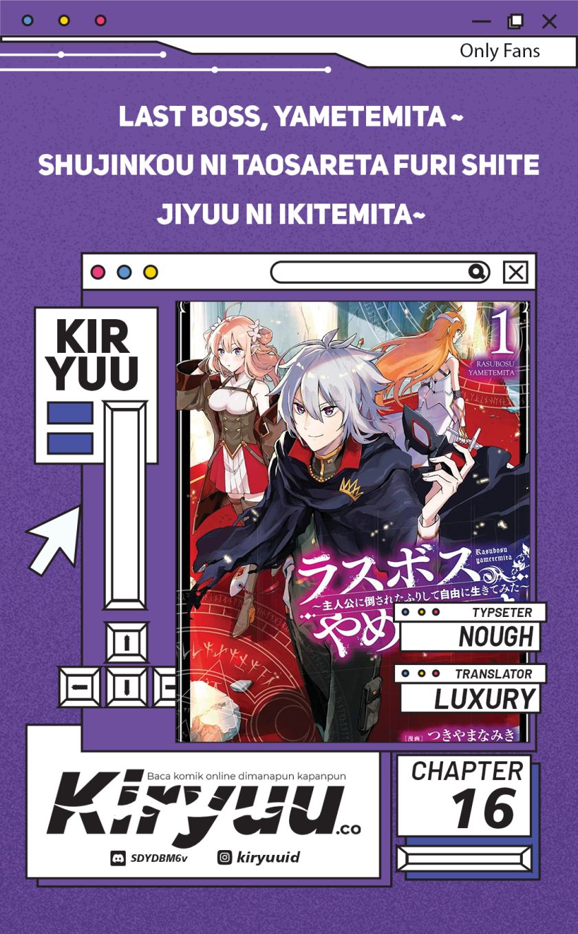Baca Komik Last Boss, Yametemita ~Shujinkou ni Taosareta Furi Shite Jiyuu ni Ikitemita~ Chapter 16 Gambar 1