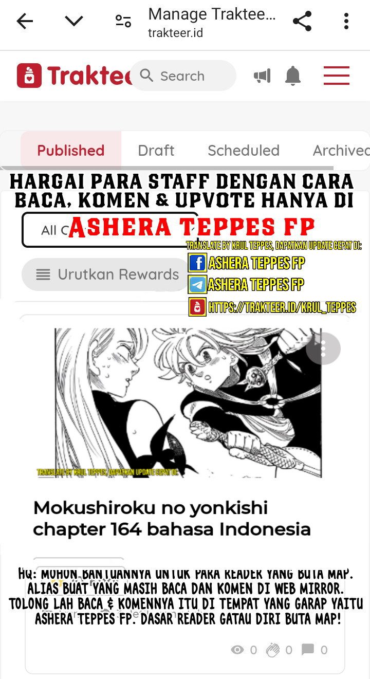 Mokushiroku no Yonkishi Chapter 162 Gambar 22