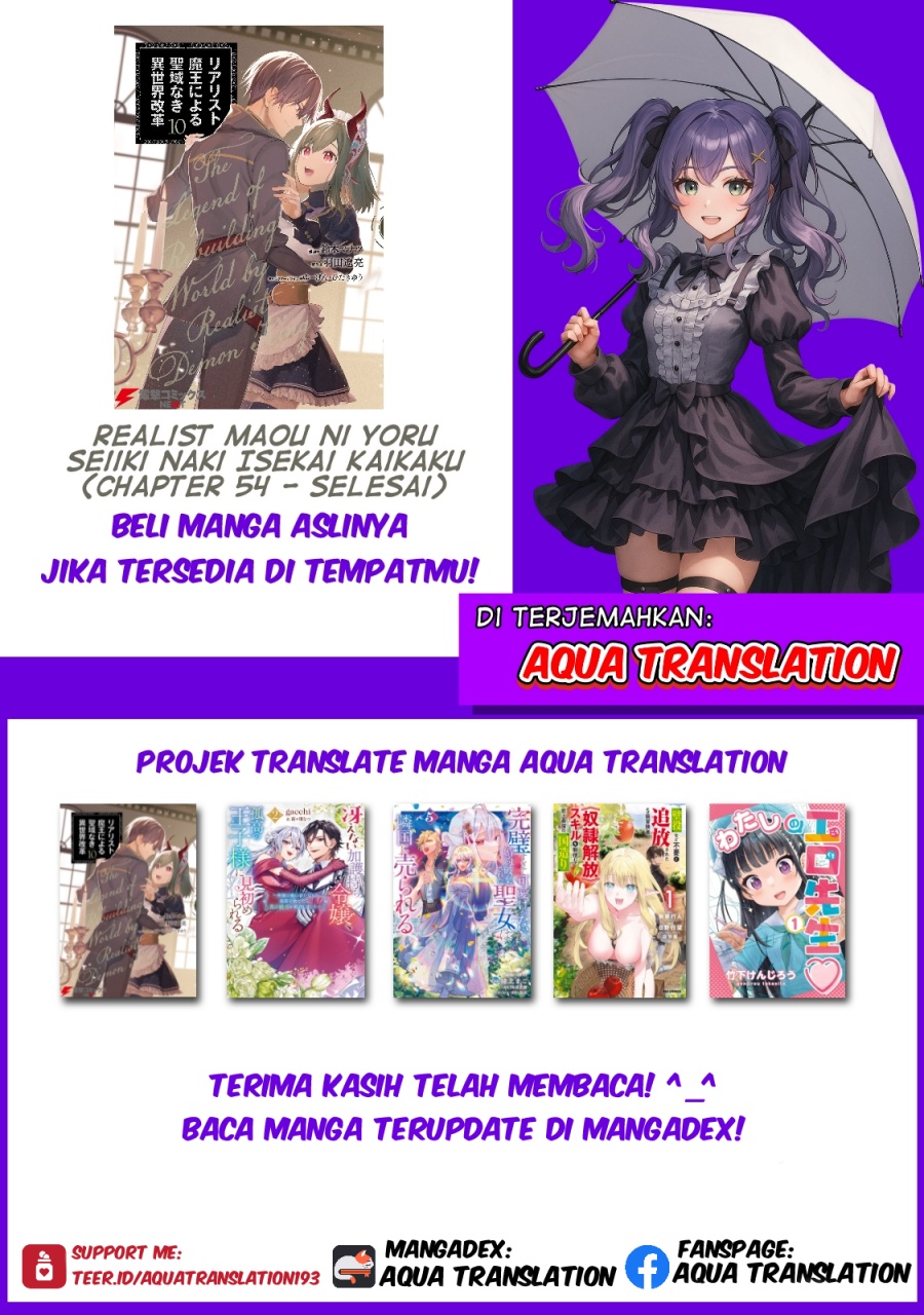 Realist Maou Niyoru Seiiki Naki Isekai Kaikaku Chapter 54 Gambar 27